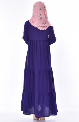 Dark Purple Hijab Dress 1029-09