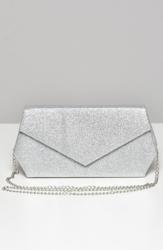 Silver Gray Portfolio Hand Bag 0427-05