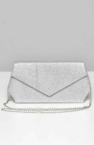 Silver Gray Portfolio Clutch 0427-05