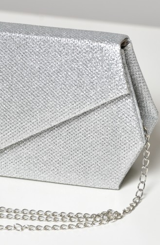 Silver Gray Portfolio Clutch 0427-05