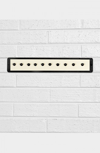 Magnetic Scarf Hanger Plastic Straight 0004 Black 0004