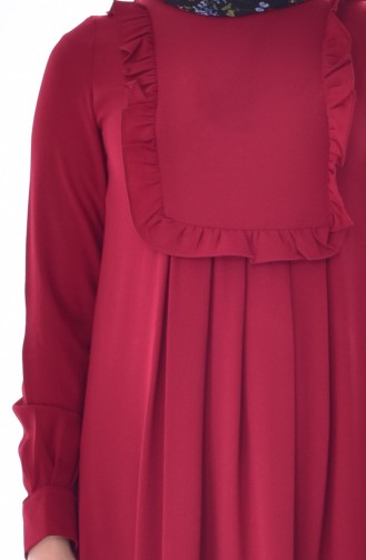 فستان أحمر كلاريت 7032-04