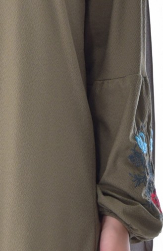 Nakışlı Tunik Pantolon İkili Takım 1252-05 Haki