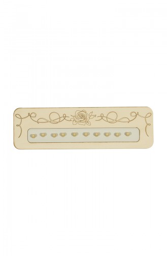 Porte-Echarpes Magnétique en Bois a Motifs Rose 0008 Creme 0008