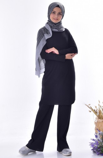 Tunik Pantolon İkili Takım 3312-01 Siyah 3312-01