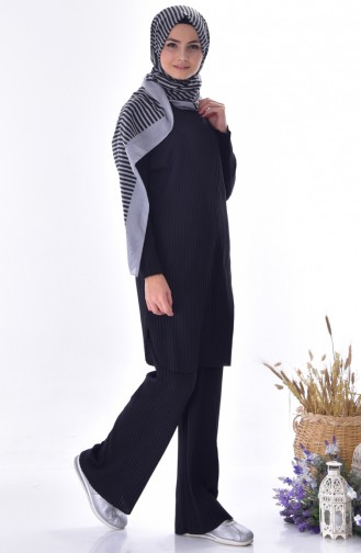 Tunik Pantolon İkili Takım 3312-01 Siyah 3312-01