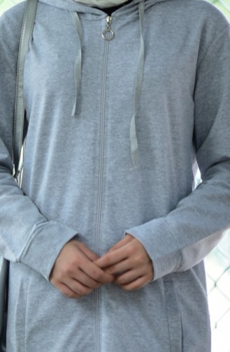 Zippered Tracksuit Suit 30110C-03 Gray 30110C-03