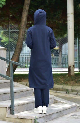 Zippered Tracksuit Suit 30110C-02 Navy 30110C-02