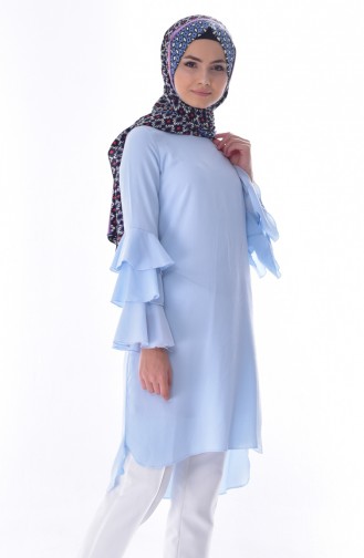 Asimetrik Tunik 41113-02 Bebe Mavisi