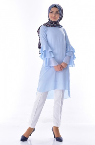 Asimetrik Tunik 41113-02 Bebe Mavisi