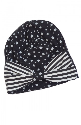 Chapeau Peigné Imprimé d`étoiles NS0167 Noir Blanc 0167