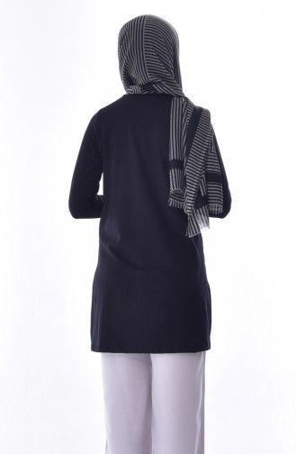 Baskılı Basic Tunik 41157-03 Siyah