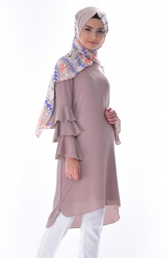 Asimetrik Tunik 41113-04 Vizon