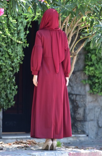 Claret Red Hijab Dress 2003-09