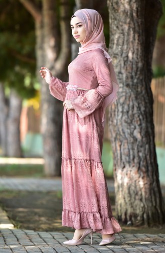 Dusty Rose Hijab Dress 0913-03