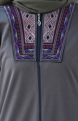 EFE Embroidered Abaya 0305-02 Khaki 0305-02