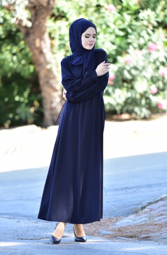 Navy Blue Hijab Dress 2003-07