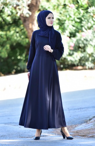 Navy Blue Hijab Dress 2003-07