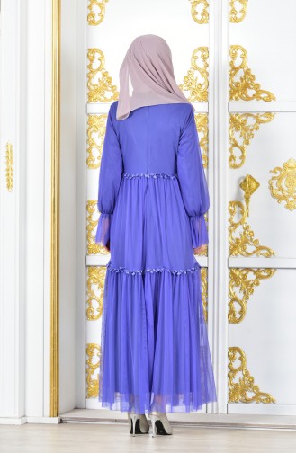 Light Purple Hijab Evening Dress 8124-09