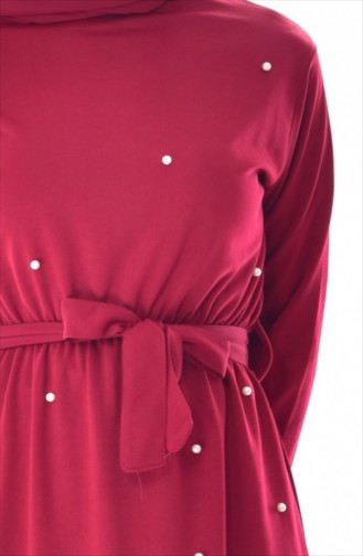 فستان أحمر كلاريت 0160-04