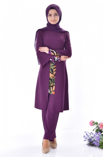 Tunic Trousers Double Suit 7002-05 Plum Khaki 7002-05