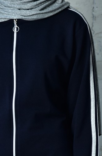 Zippered Tracksuit Suit 60100-02 Navy 60100-02