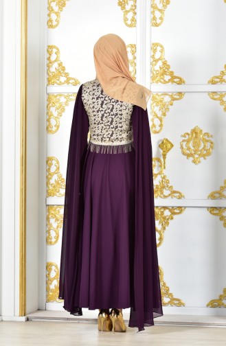 Lace Evening Dress 81606-03 Purple 81606-03