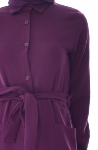 BURUN Belted Dress 81619-02 Purple 81619-02
