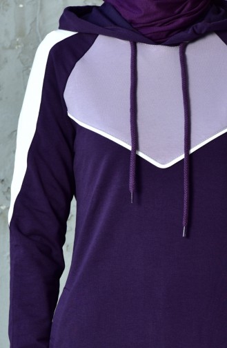 Hooded Sport Dress 8239-02 Purple 8239-02