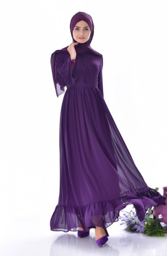 Plum Hijab Dress 0811-01