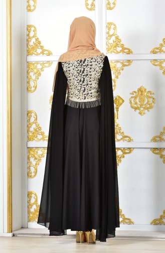 Robe de Soirée a Dentelle 81606-02 Noir 81606-02