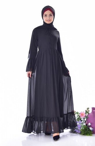 Black Hijab Dress 0811-05