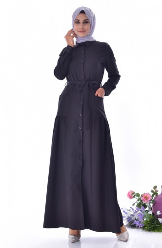BURUN Belted Dress 81619-06 Black 81619-06