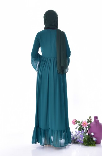 Green Hijab Dress 0811-02