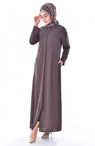 Hooded Abya 0306-02 Khaki 0306-02