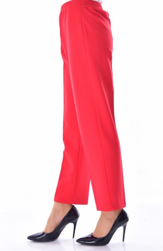 Pantalon Taille élastique 2018-01 Rouge 2018-01