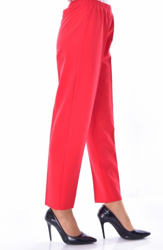 Elastic Waist Trousers 2018-01 Red 2018-01