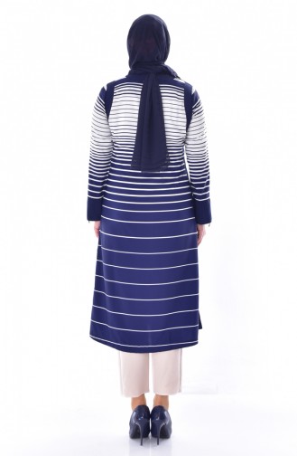 Large Size Striped Cape 6014-01 Navy Blue 6014-01