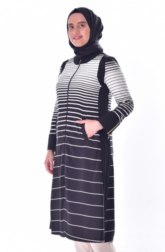 Large Size Striped Cape 6014-02 Black 6014-02