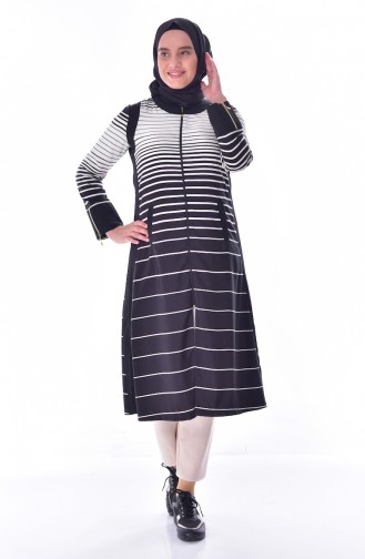 Large Size Striped Cape 6014-02 Black 6014-02