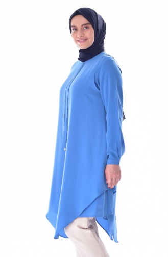 METEX Large Size Suit Looking Tunic 1032-06 Turquoise 1032-06