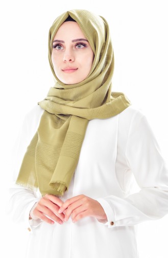 Net Detailed Shawl 19033-29 Light Khaki 29