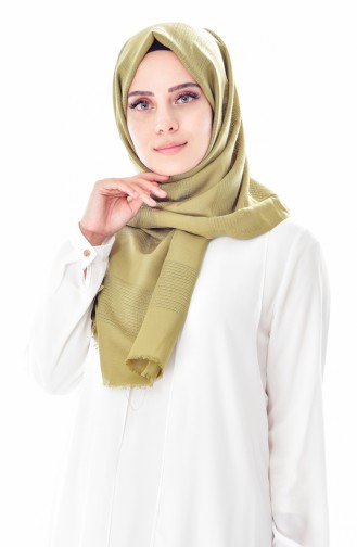 Net Detailed Shawl 19033-29 Light Khaki 29