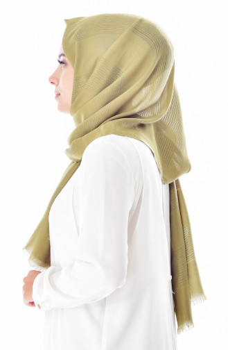 Net Detailed Shawl 19033-29 Light Khaki 29