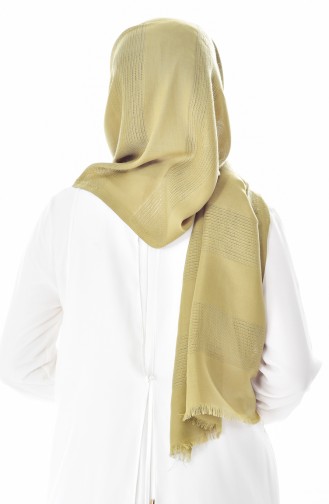 Net Detailed Shawl 19033-29 Light Khaki 29