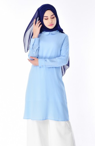 Baby Neckline Pearl Tunic 3150-04 Baby Blue 3150-04