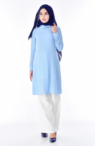 Baby Neckline Pearl Tunic 3150-04 Baby Blue 3150-04