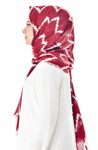 Patterned Shawl 901361-13 Claret Red 901361-13