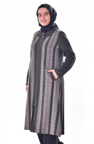 Large Size Striped Cape 6060-02 Brown 6060-02