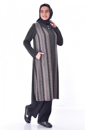 Large Size Striped Cape 6060-02 Brown 6060-02